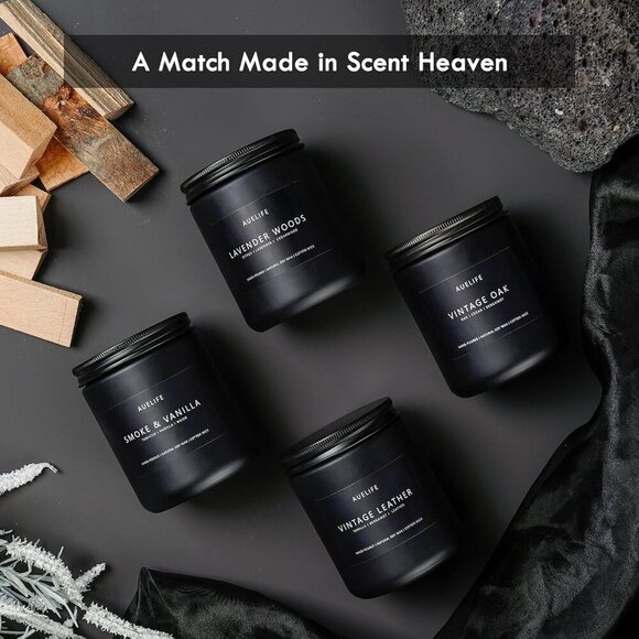 Scented Candles Set | Gifts for Men - 4 Pack Men Candle Set, Masculine Candle, S - Picture 3 of 8